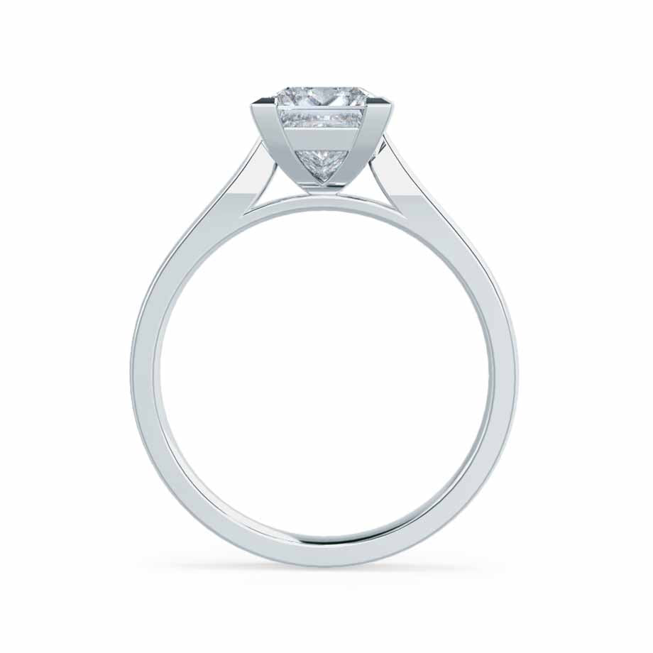 1.50 CT Princess Shaped Moissanite Solitaire Engagement Ring