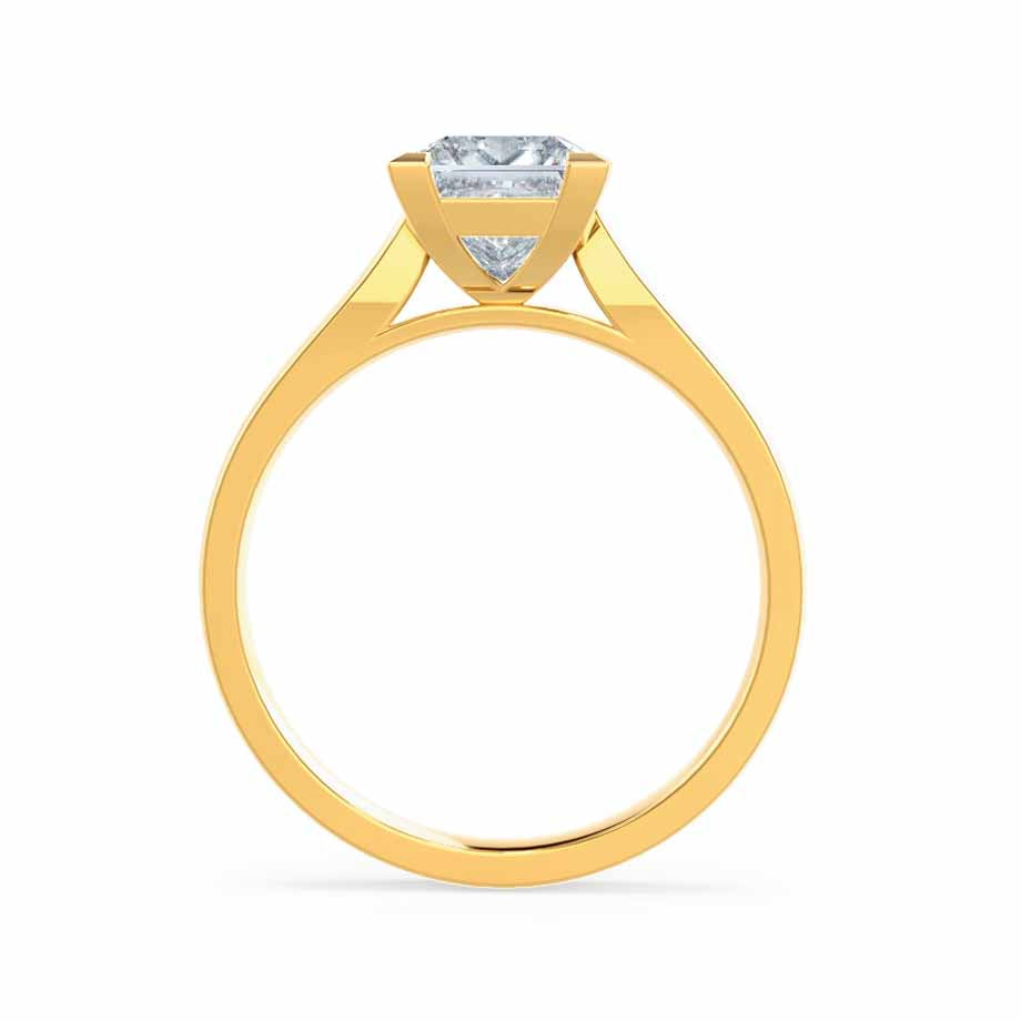 1.50 CT Princess Shaped Moissanite Solitaire Style Engagement Ring