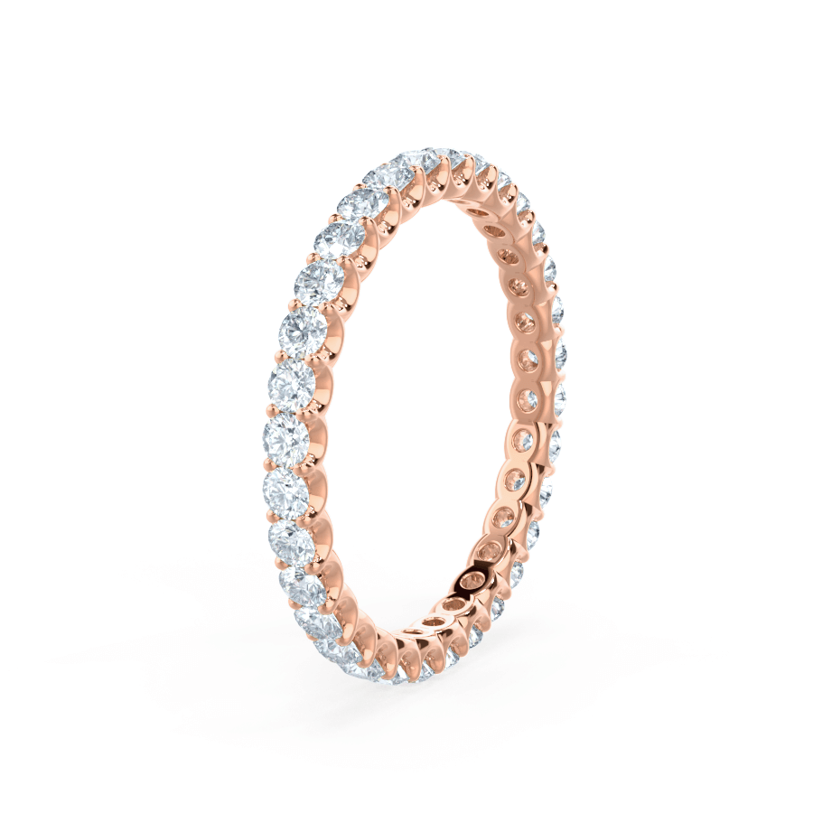 0.44 CT Round Shaped Moissanite Full Eternity Style Wedding Band
