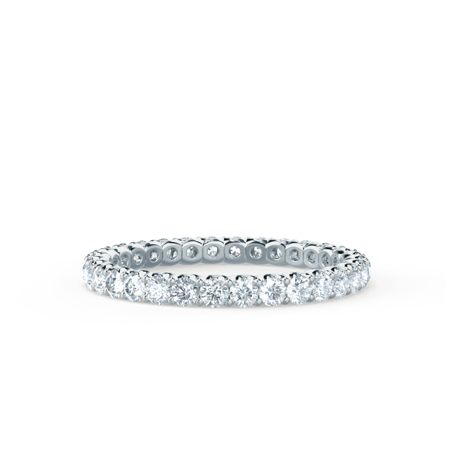 0.44 CT Round Shaped Moissanite Full Eternity Style Wedding Band