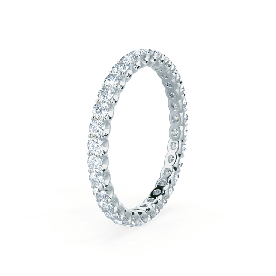 0.44 CT Round Shaped Moissanite Full Eternity Style Wedding Band