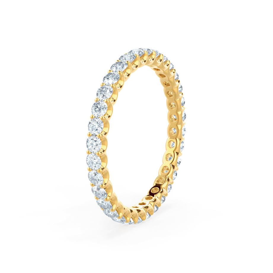 0.44 CT Round Shaped Moissanite Full Eternity Style Wedding Band