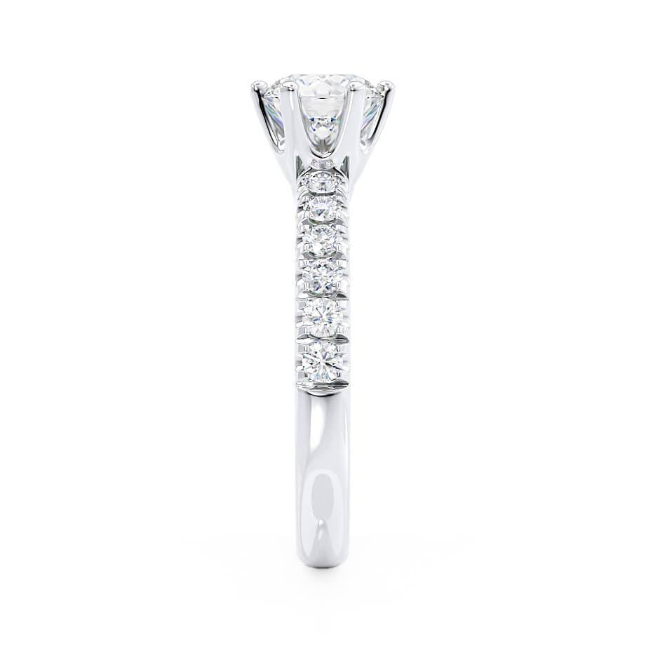 1.90 CT Round Shaped Moissanite Solitaire Style Engagement Ring