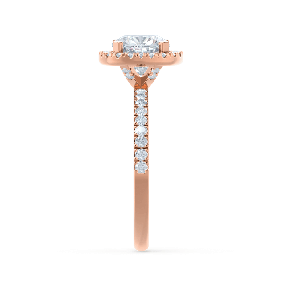 1.30 CT Cushion Shaped Moissanite Halo Style Engagement Ring