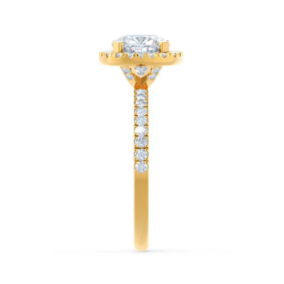 1.70 CT Cushion Shaped Moissanite Halo Style Engagement Ring