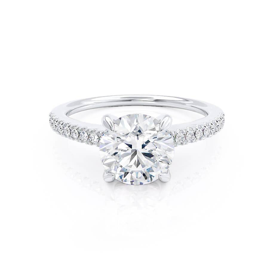 1.5 CT Round Shaped Moissanite Solitaire Engagement Ring