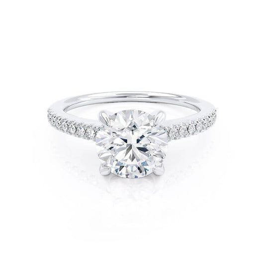 1.5 CT Round Shaped Moissanite Solitaire Engagement Ring