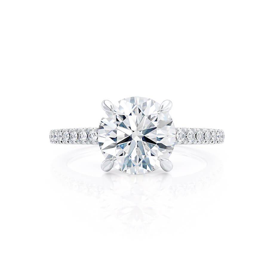 1.5 CT Round Shaped Moissanite Solitaire Engagement Ring