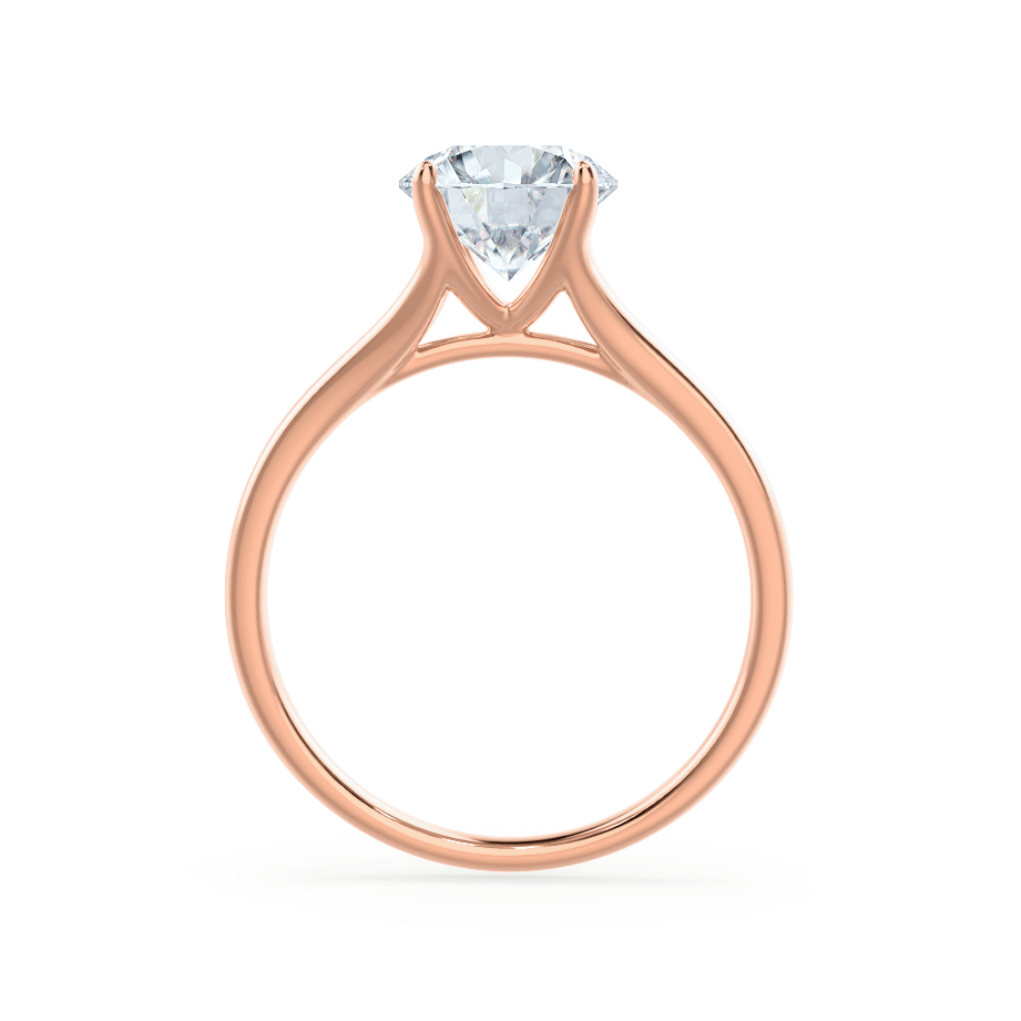 0.50 CT Round Shaped Moissanite Solitaire Engagement Ring