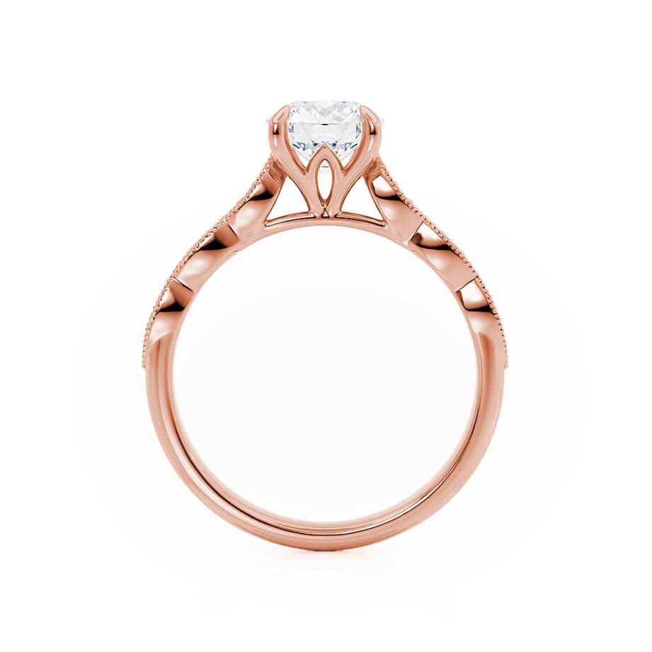 1.0 CT Round Shaped Moissanite Solitaire With Pave Setting Engagement Ring