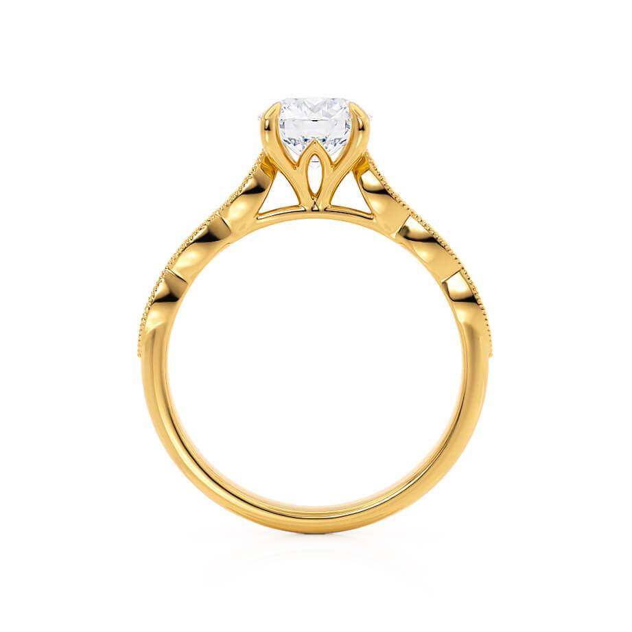 1.0 CT Round Shaped Moissanite Solitaire Engagement Ring
