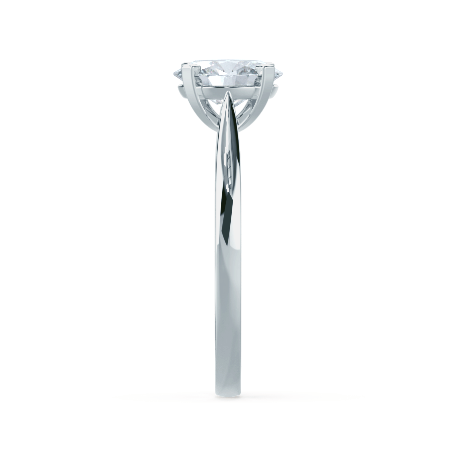 1.50 CT Oval Shaped Solitaire Moissanite Engagement Ring