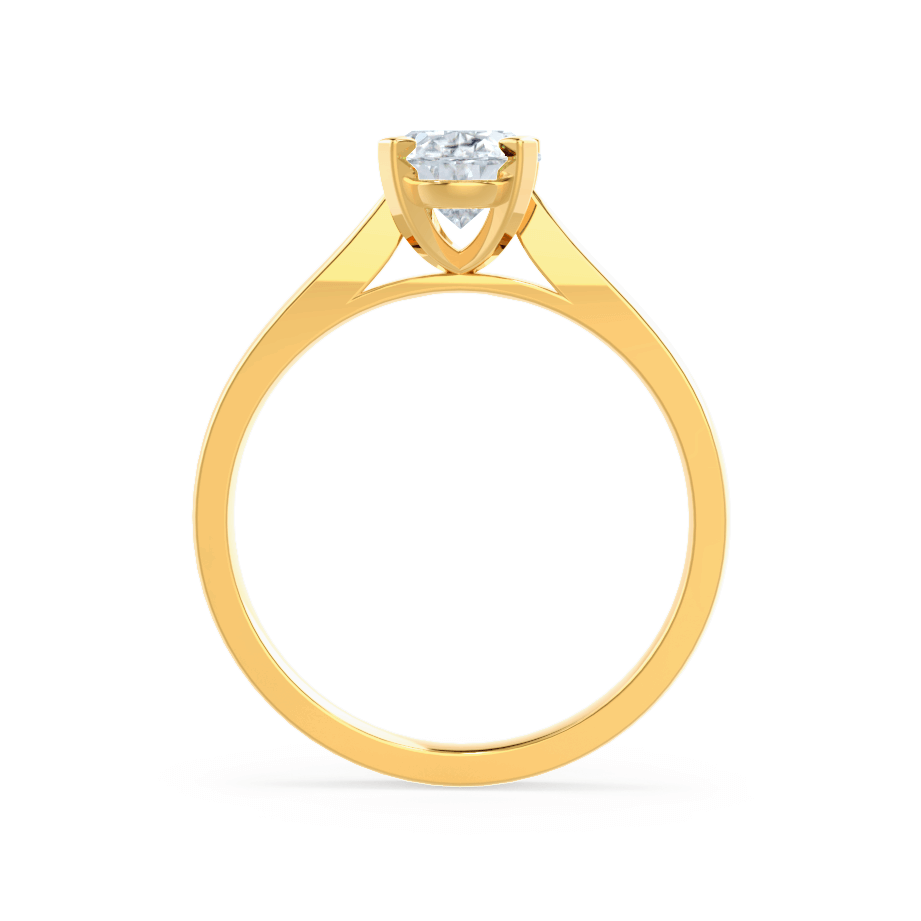 1.50 CT Oval Shaped Moissanite Solitaire Engagement Ring