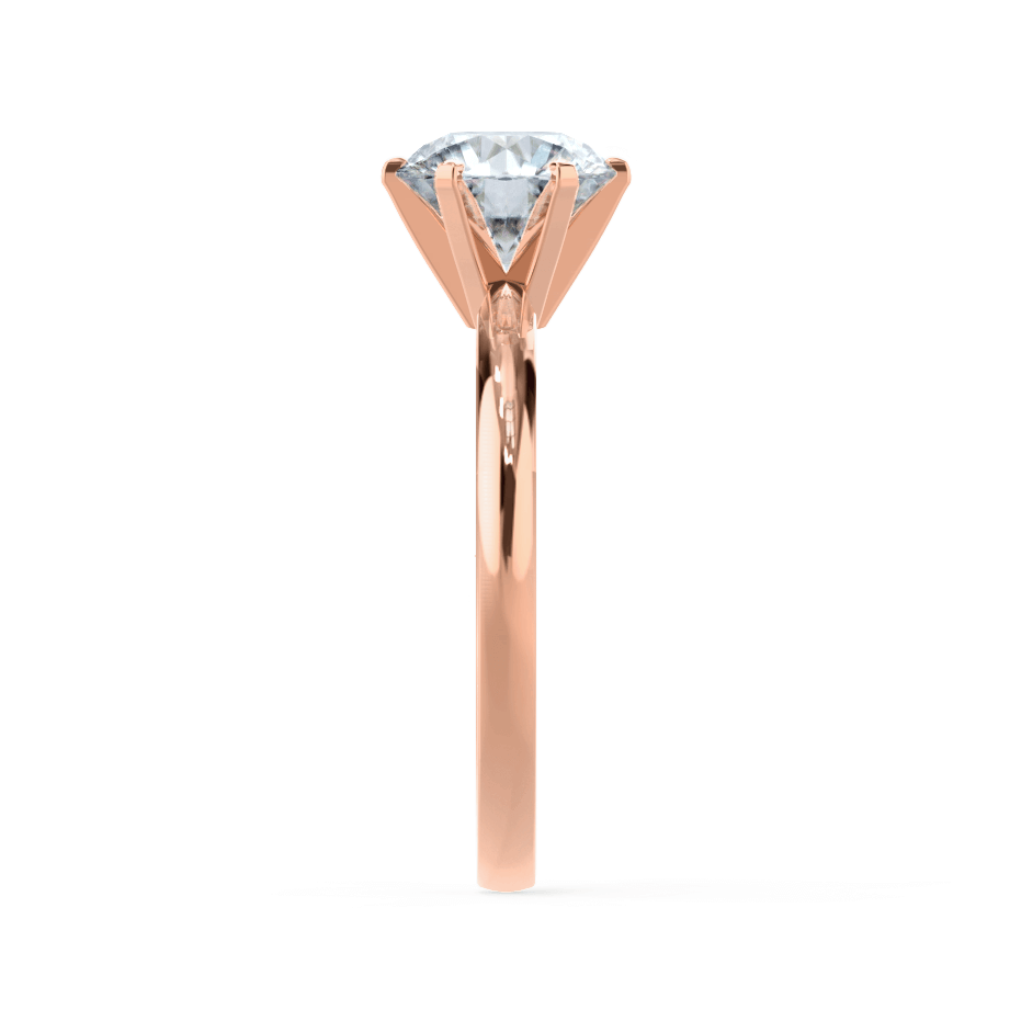 1.5 CT Round Solitaire Lab Grown Diamond Engagement Ring