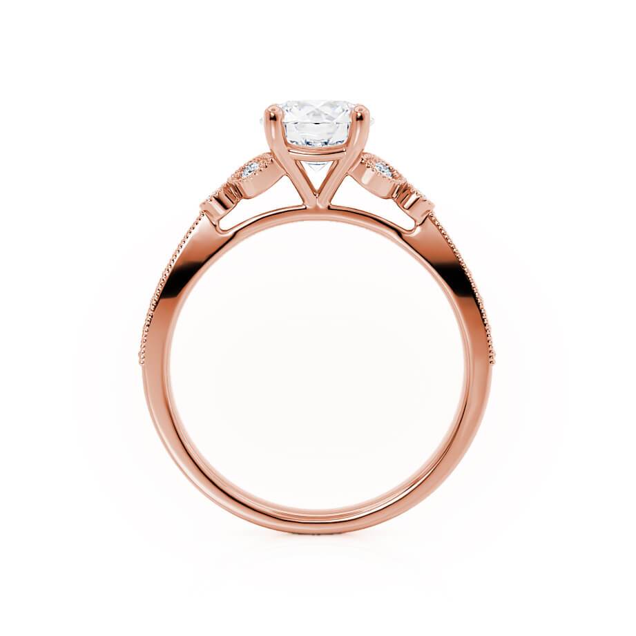 1.50 CT Round Shaped Moissanite Cluster Style Engagement Ring