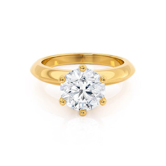 1.0 CT Round Shaped Moissanite Solitaire Style Engagement Ring