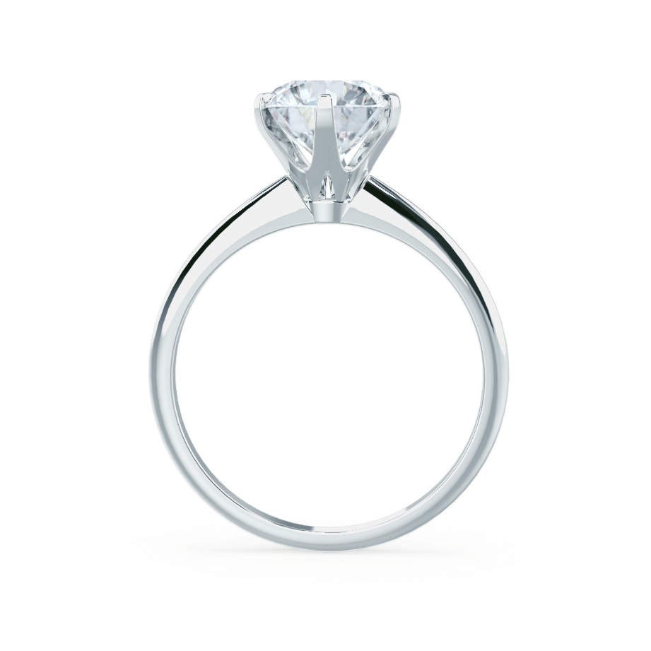 2.20 CT Round Shaped Moissanite Solitaire Engagement Ring