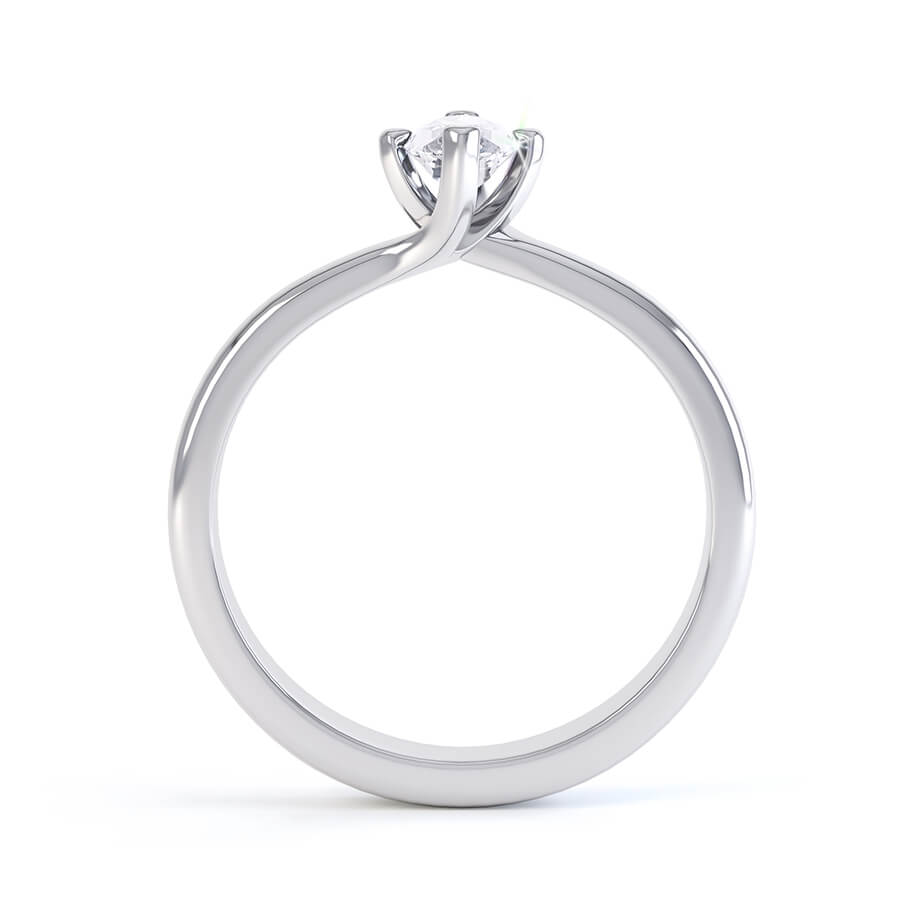 0.70 CT Marquise Shaped Moissanite Solitaire Style Engagement Ring