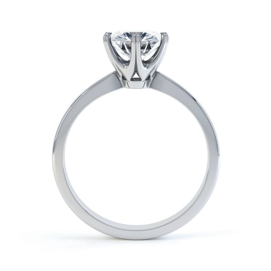 1.50 CT Round Shaped Moissanite Solitaire Style Engagement Ring