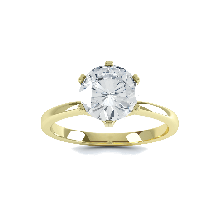 1.50 CT Round Shaped Moissanite Solitaire Style Engagement Ring