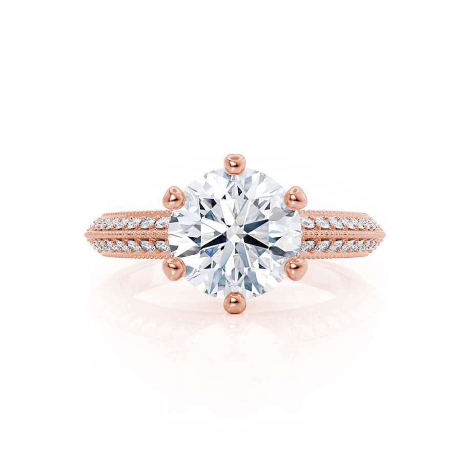 1.50 CT Round Shaped Moissanite Solitaire Style Engagement Ring