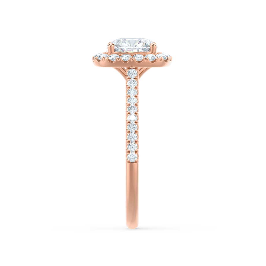 1.30 CT Cushion Shaped Moissanite Halo Style Engagement Ring