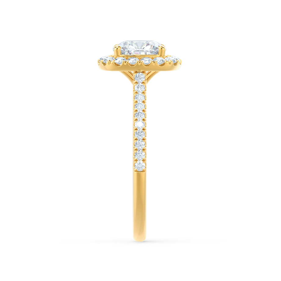 1.30 CT Cushion Shaped Halo Style Moissanite Engagement Ring