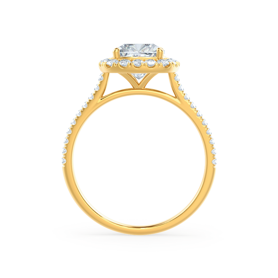 1.30 CT Cushion Shaped Halo Style Moissanite Engagement Ring