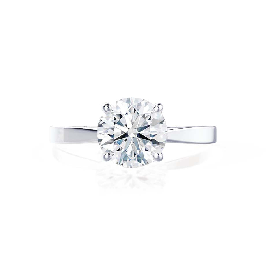 1.50 CT Round Shaped Moissanite Solitaire Style Engagement Ring