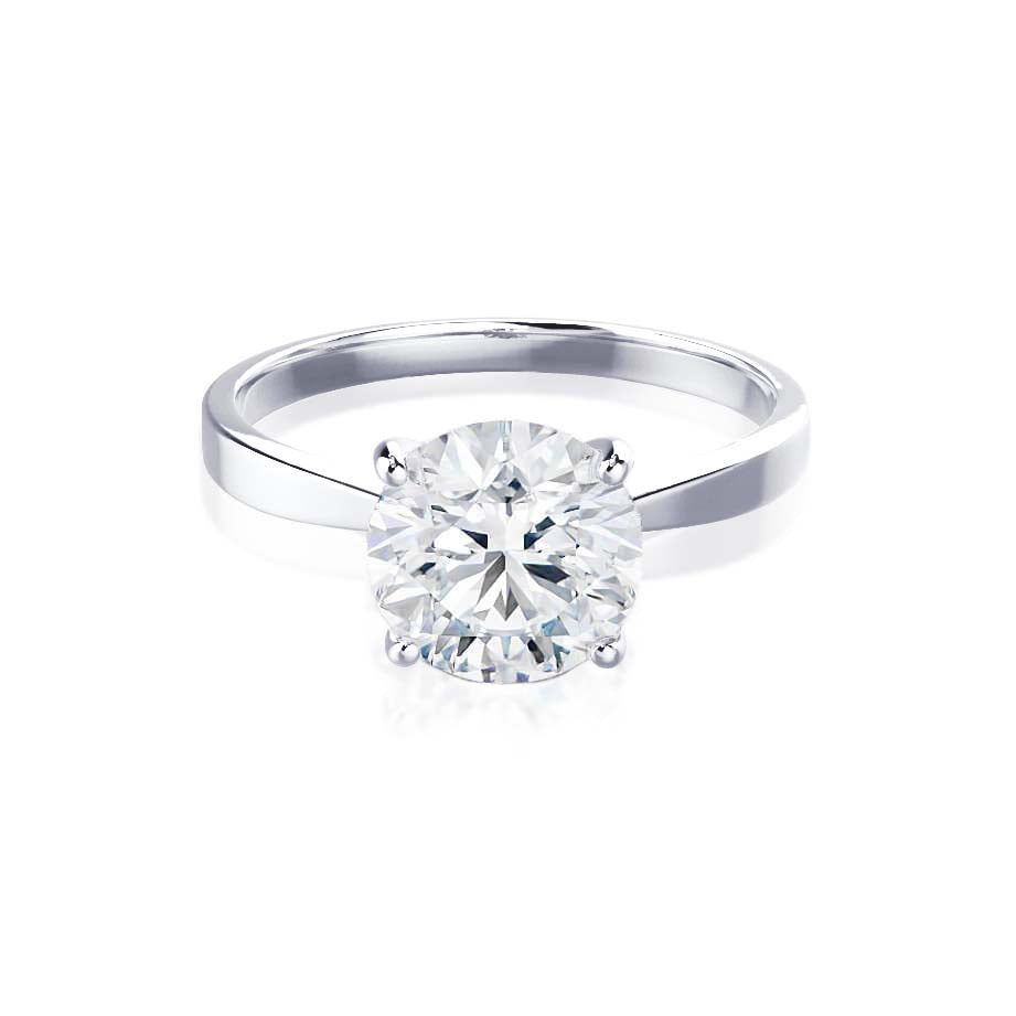 1.50 CT Round Shaped Moissanite Solitaire Style Engagement Ring