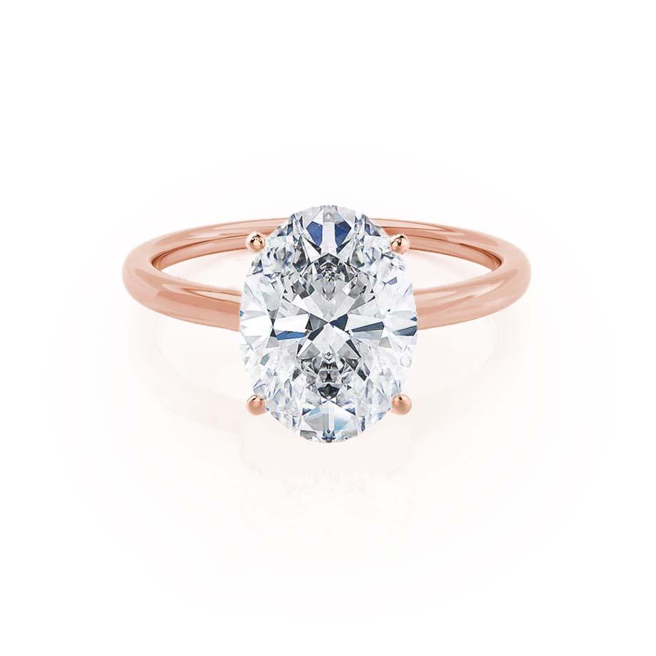 0.90 CT Oval Shaped Moissanite Solitaire Style Engagement Ring