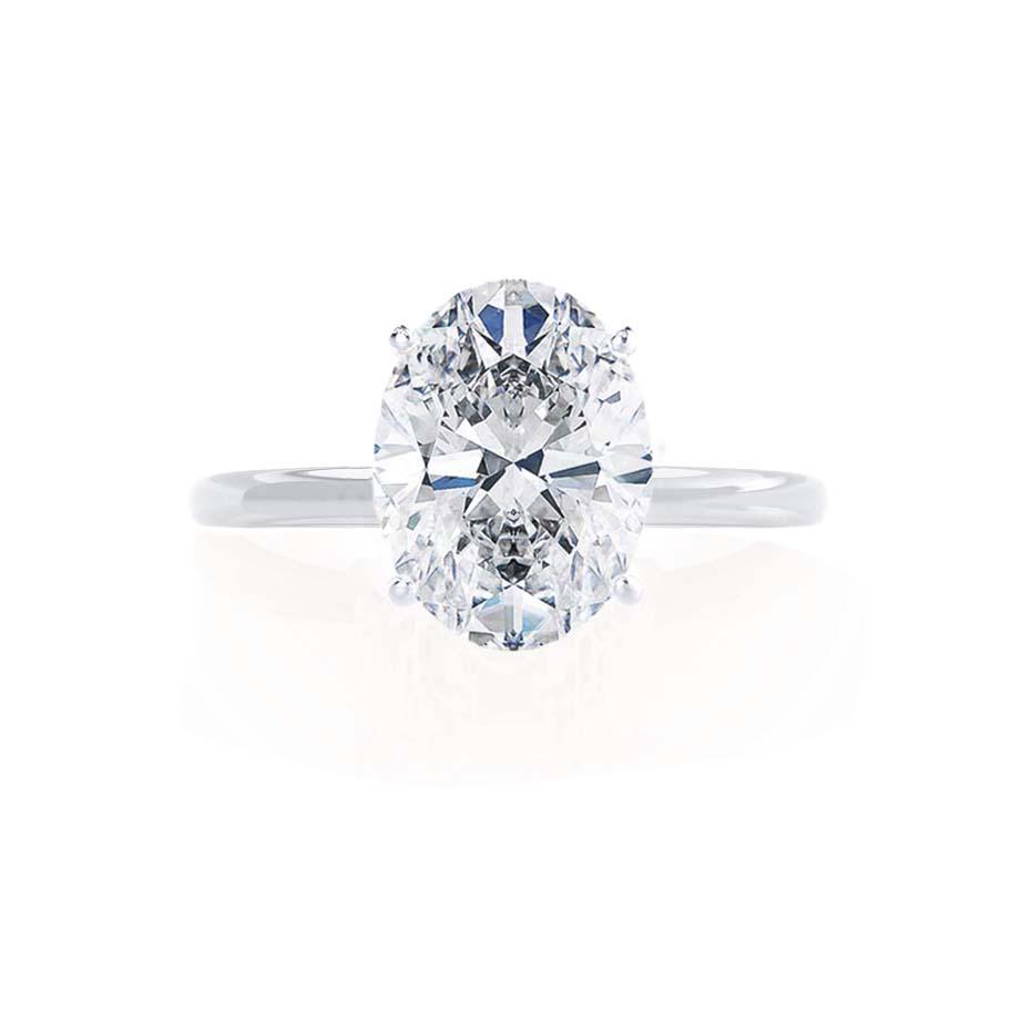 1.50 CT Oval Shaped Moissanite Solitaire Engagement Ring