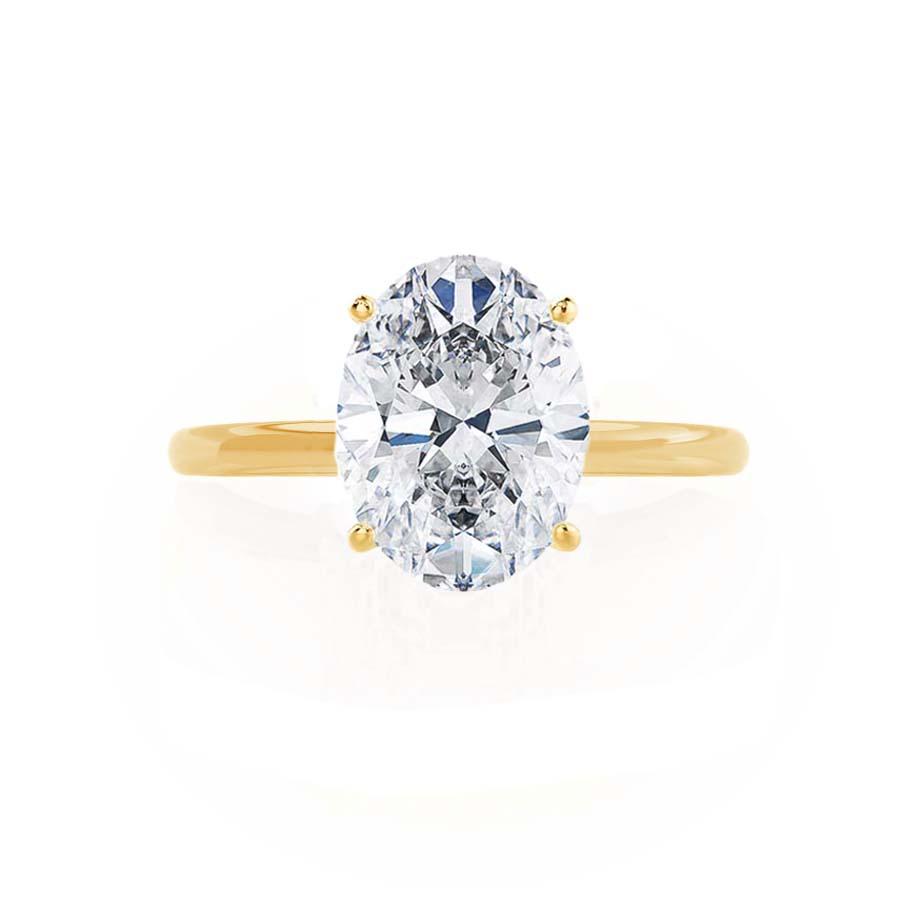 1.50 CT Oval Shaped Moissanite Solitaire Style Engagement Ring