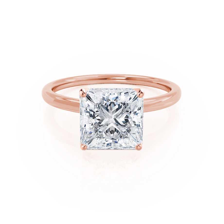 1.50 CT Princess Shaped Moissanite Solitaire Engagement Ring