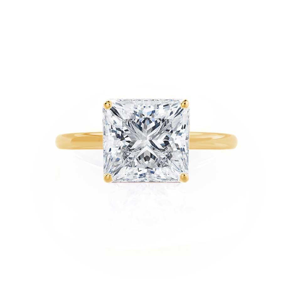 1.50 CT Princess Shaped Moissanite Solitaire Style Engagement Ring