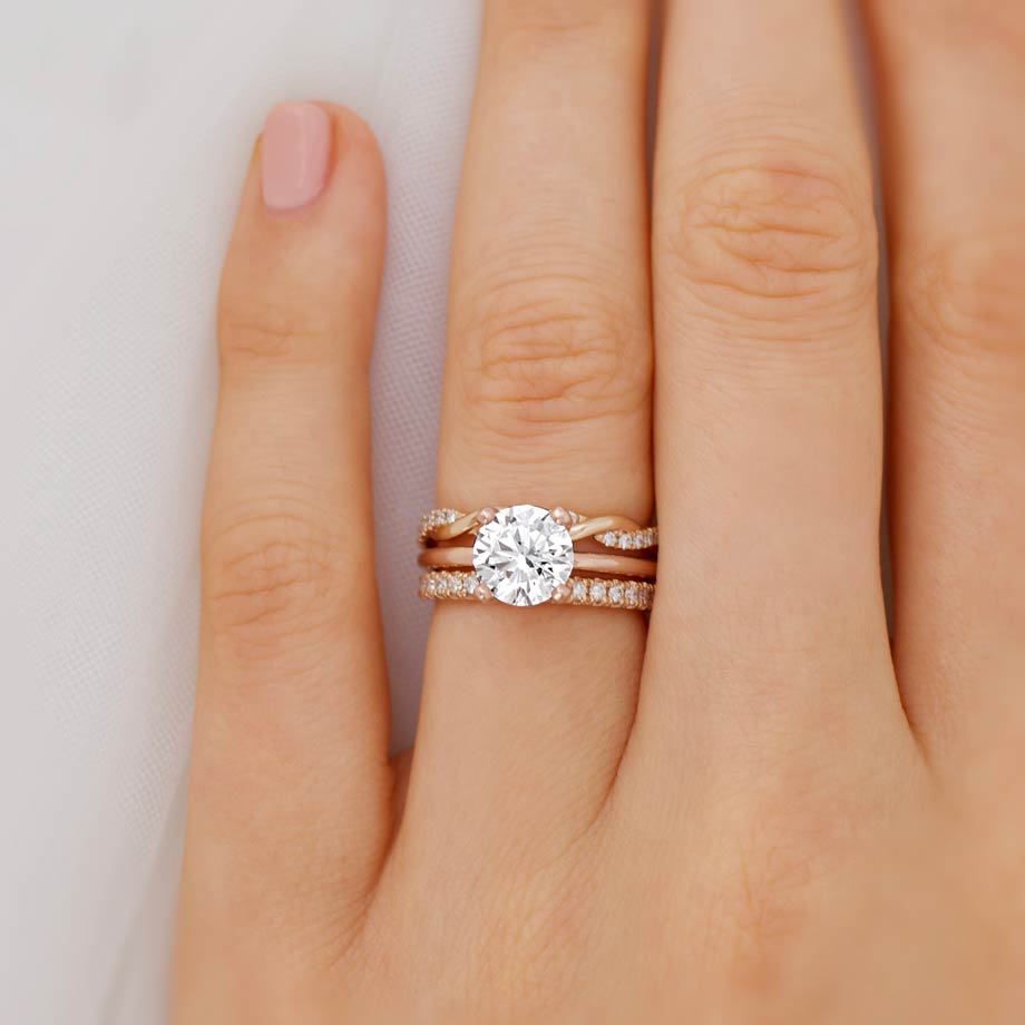 1.20 CT Round Shaped Solitaire Moissanite Engagement Ring