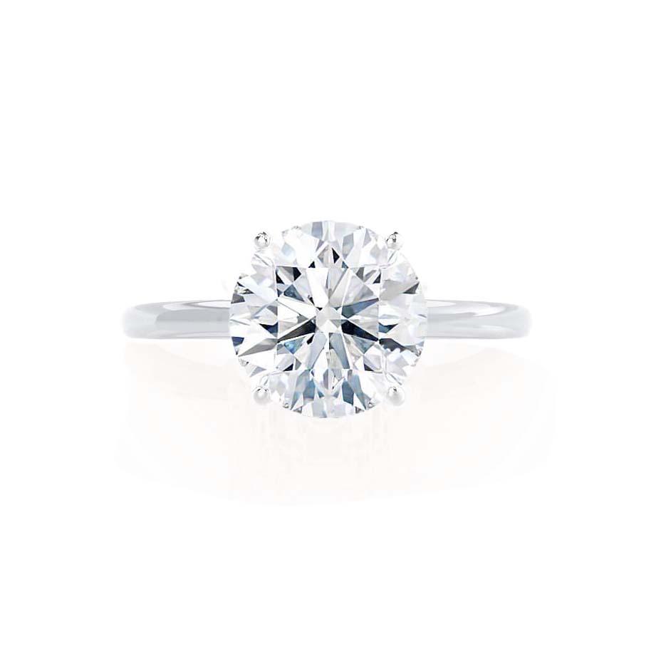 1.20 CT Round Shaped Moissanite Solitaire Style Engagement Ring