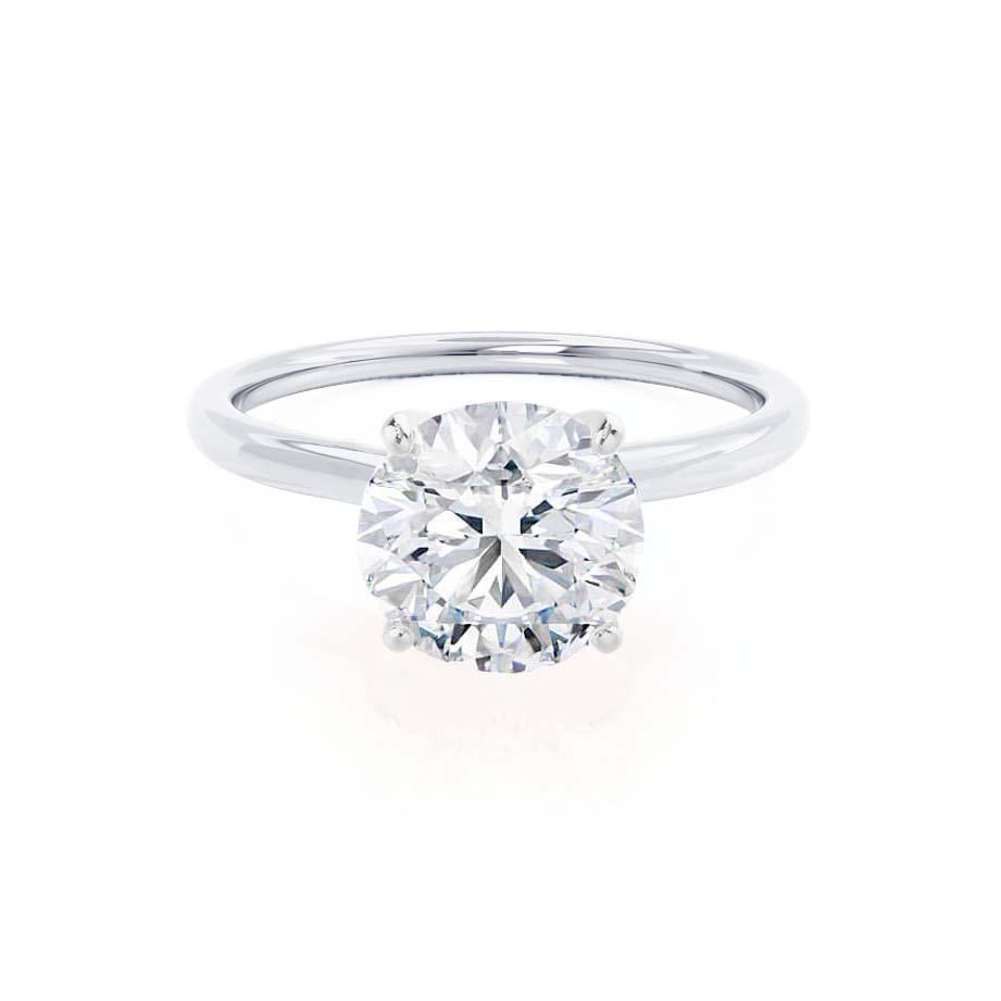 1.20 CT Round Shaped Solitaire Moissanite Engagement Ring