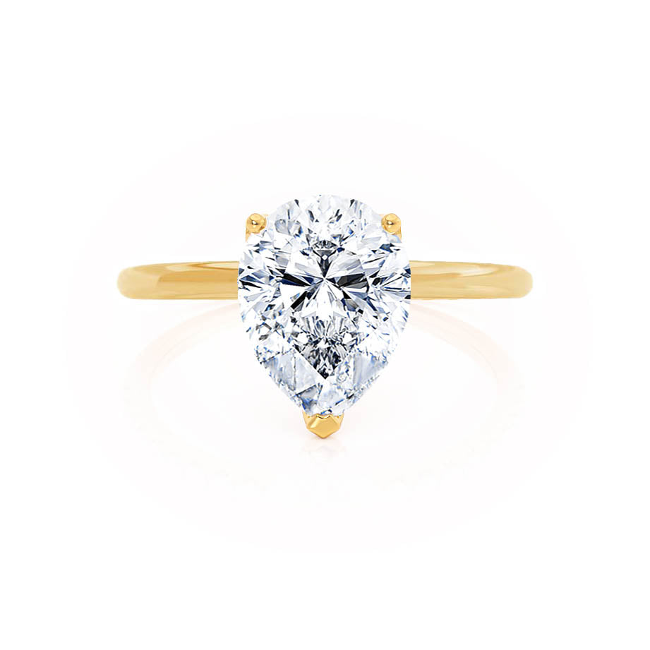 1.20 CT Pear Shaped Moissanite Solitaire Engagement Ring