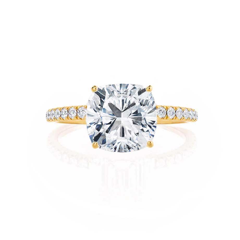 1.30 CT Cushion Shaped Moissanite Solitaire Style Engagement Ring