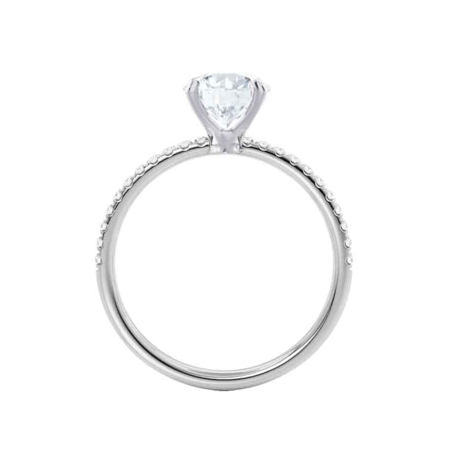 0.90 CT Oval Shaped Moissanite Solitaire Engagement Ring