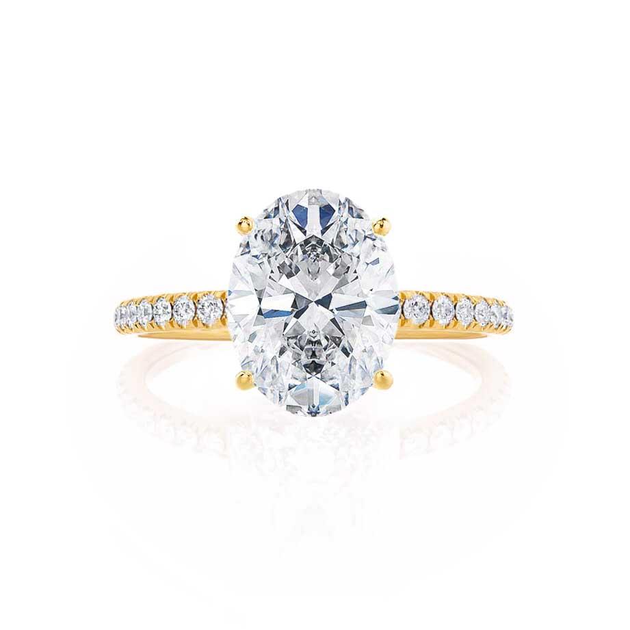 0.90 CT Oval Shaped Moissanite Solitaire Engagement Ring