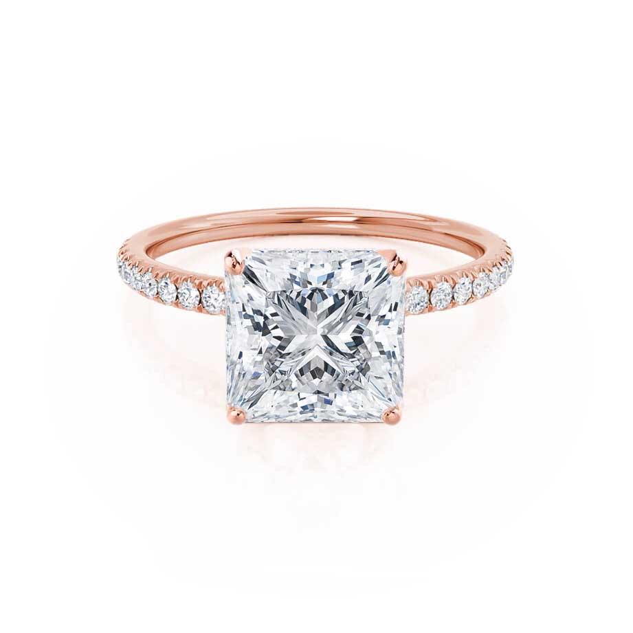 1.50 CT Princess Shaped Moissanite Solitaire Style Engagement Ring