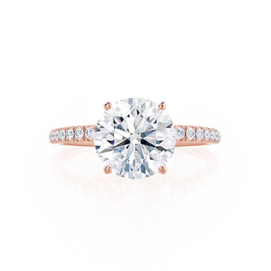 1.0 CT Round Shaped Moissanite Solitaire Style Engagement Ring