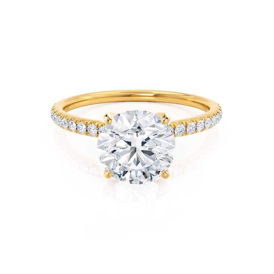 1.0 CT Round Shaped Moissanite Solitaire Engagement Ring