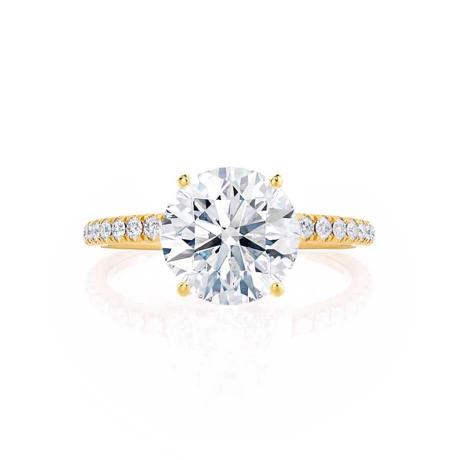 1.0 CT Round Shaped Moissanite Solitaire Engagement Ring