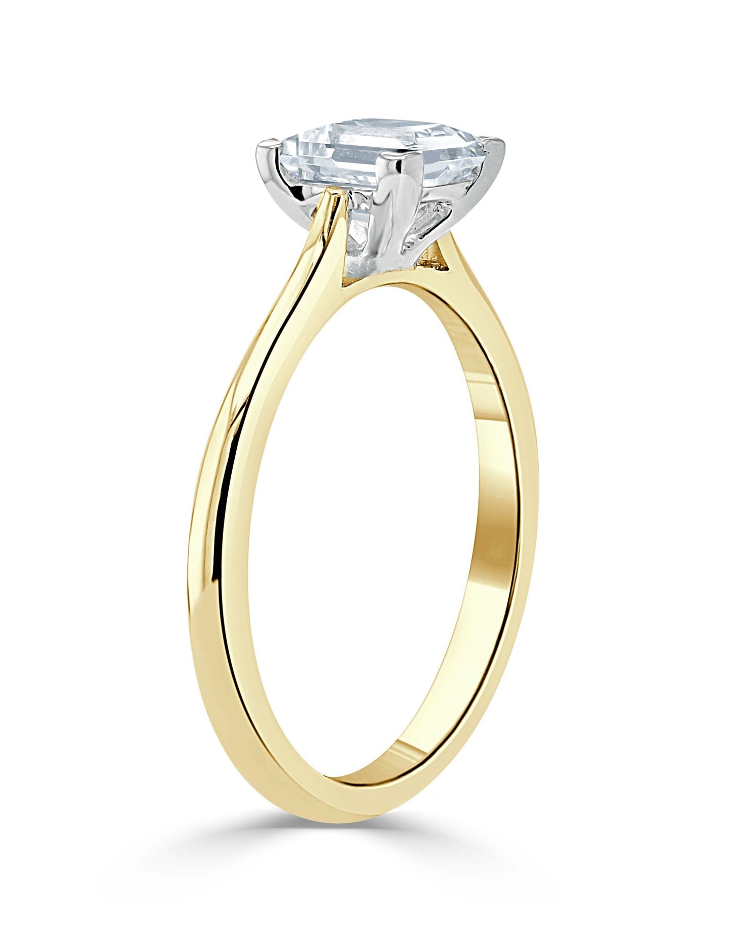 1.0 CT Cushion Cut Moissanite Solitaire Engagement Ring