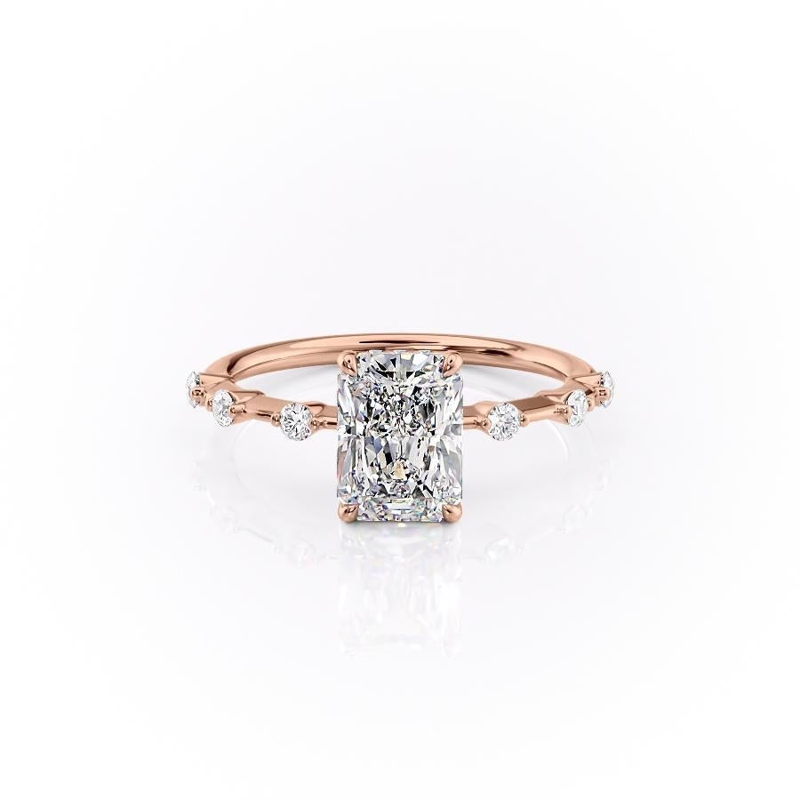 2.0 CT Radiant Solitaire Dainty Style Moissanite Engagement Ring