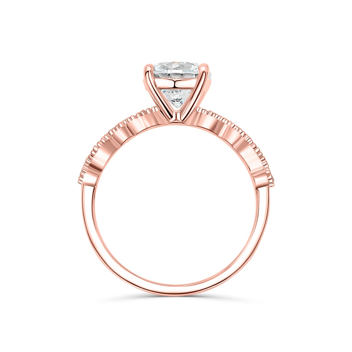 1.80 CT Round Cut Solitaire Moissanite Engagement Ring