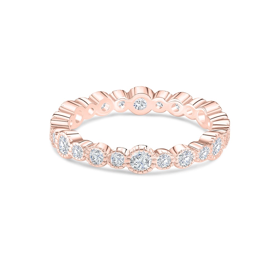 0.20 TCW Round Cut Full Eternity Moissanite Wedding Band